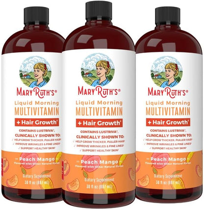 MaryRuth’s Morning Liquid Multivitamin | Cabello Más Grueso Y Abundante